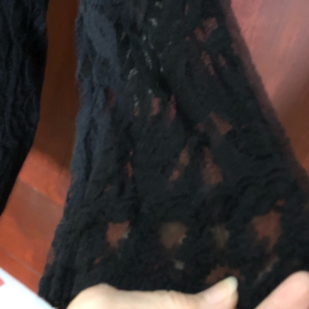 Black Lace on black Tunic by Xhilaration (S) - Picture 4 of 5